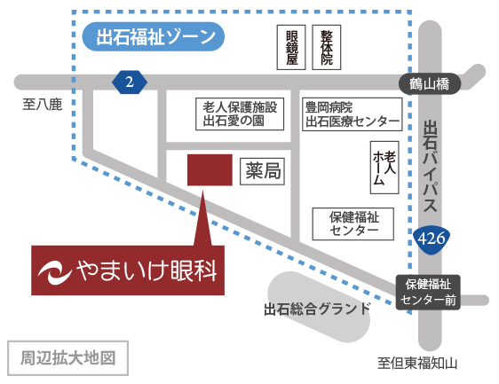 やまいけ眼科地図